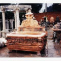 Engraved patten natural stone bath tub by custom made